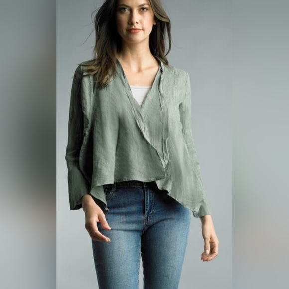 Tempo Paris 100%  Short Linen Jacket. Size M - Picture 1 of 11